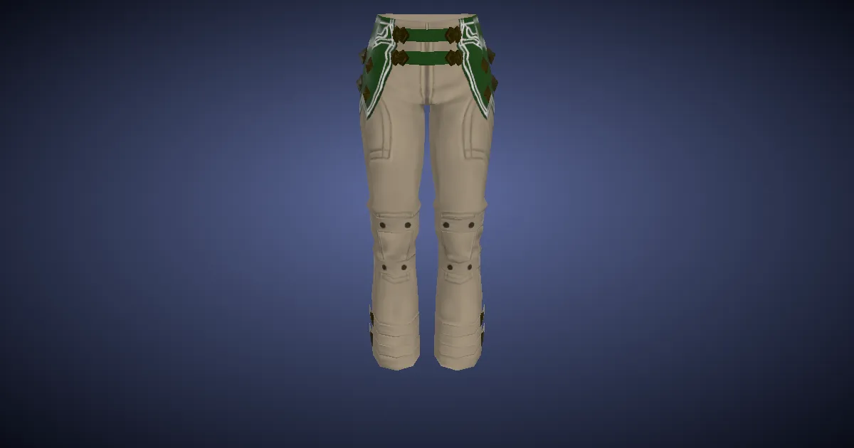 Rendu 3D de Pantalon de pisteur en ramie