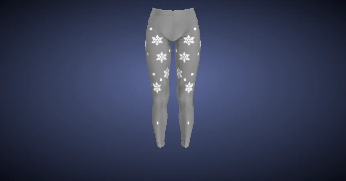 Rendu 3D de Collants flocons de neige
