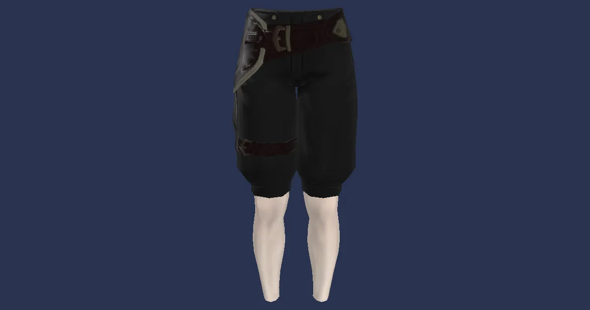 3D-Ansicht von Rubinbaumwoll-Hose des Spähens