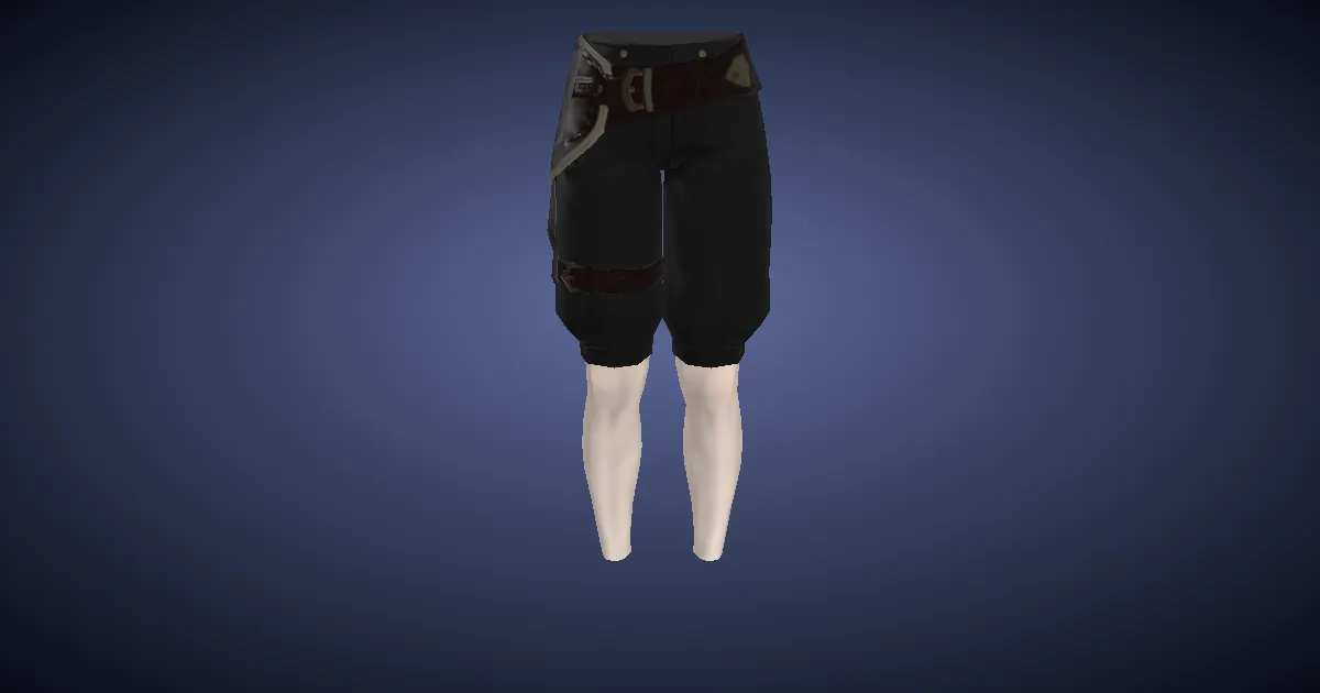 3D-Ansicht von Rubinbaumwoll-Hose des Spähens