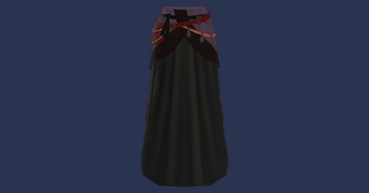 Ruby Cotton Longkilt - 3D render