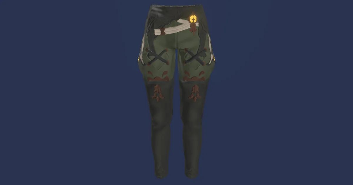 Augmented True Linen Breeches of Aiming - 3D render