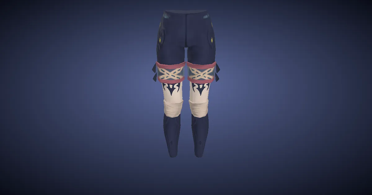 3D-Ansicht von Antiquierte Hose des Mediums