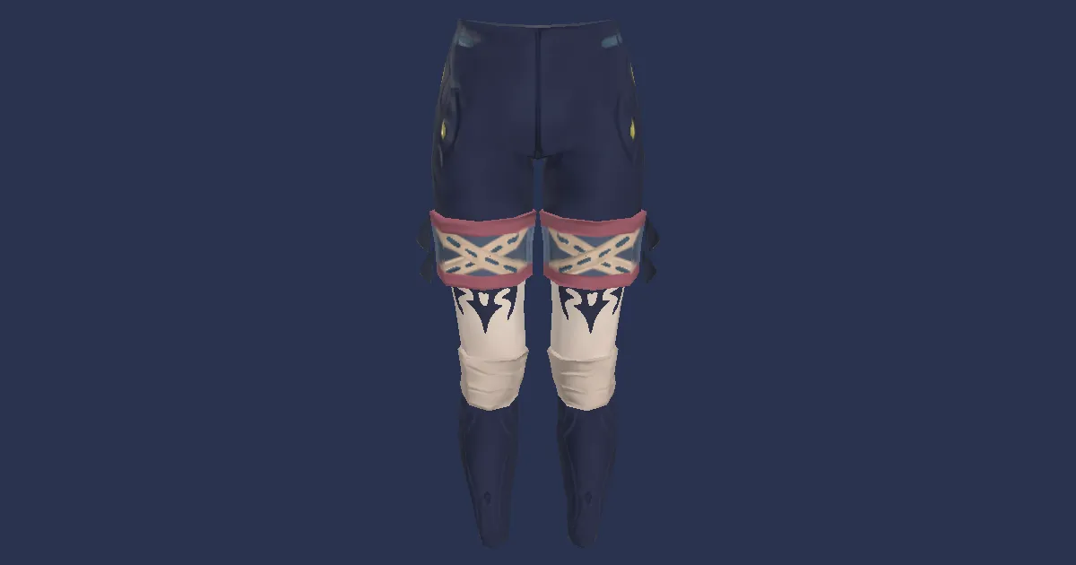 3D-Ansicht von Antiquierte Hose des Mediums