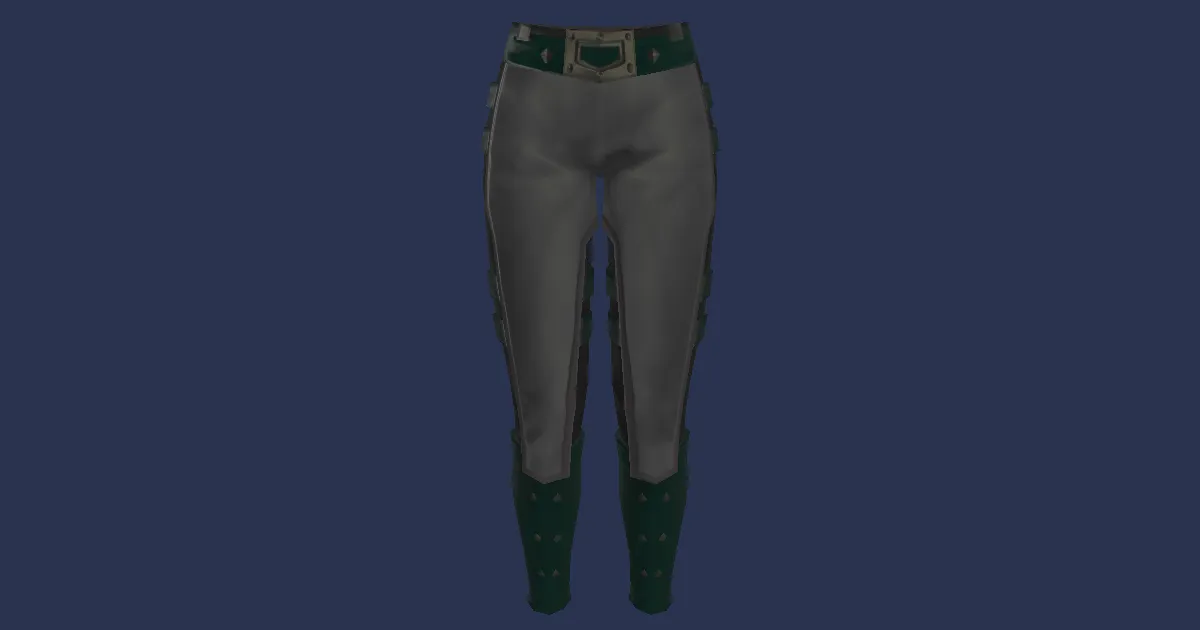 3D-Ansicht von Gaganaleder-Hose der Verteidigung
