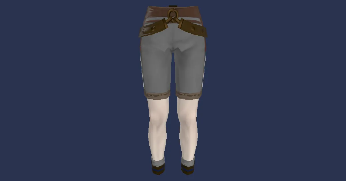 3D-Ansicht von Rothanf-Kniebundhose der Heilung