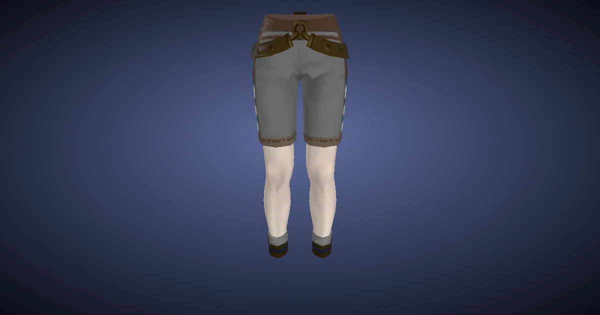 Bloodhempen Culottes of Healing - 3D render
