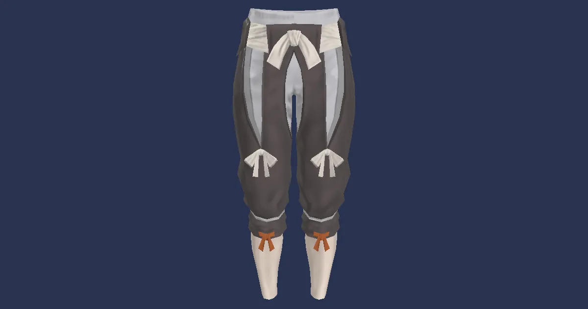 3D-Ansicht von Antiquierter Hakama der Myochin