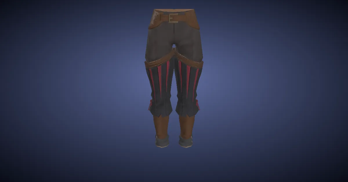 Marid Leather Breeches of Fending - 3D render