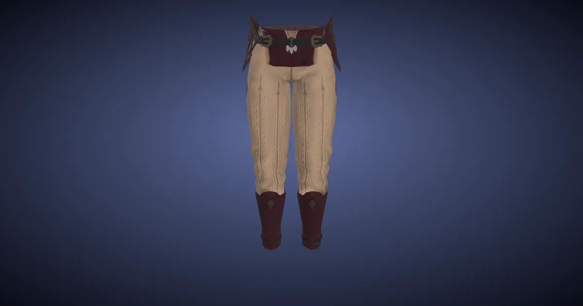 3D-Ansicht von Sergen-Hose des Zielens