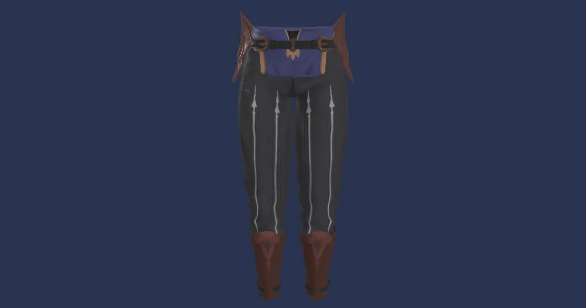 3D-Ansicht von Sergen-Hose der Magie
