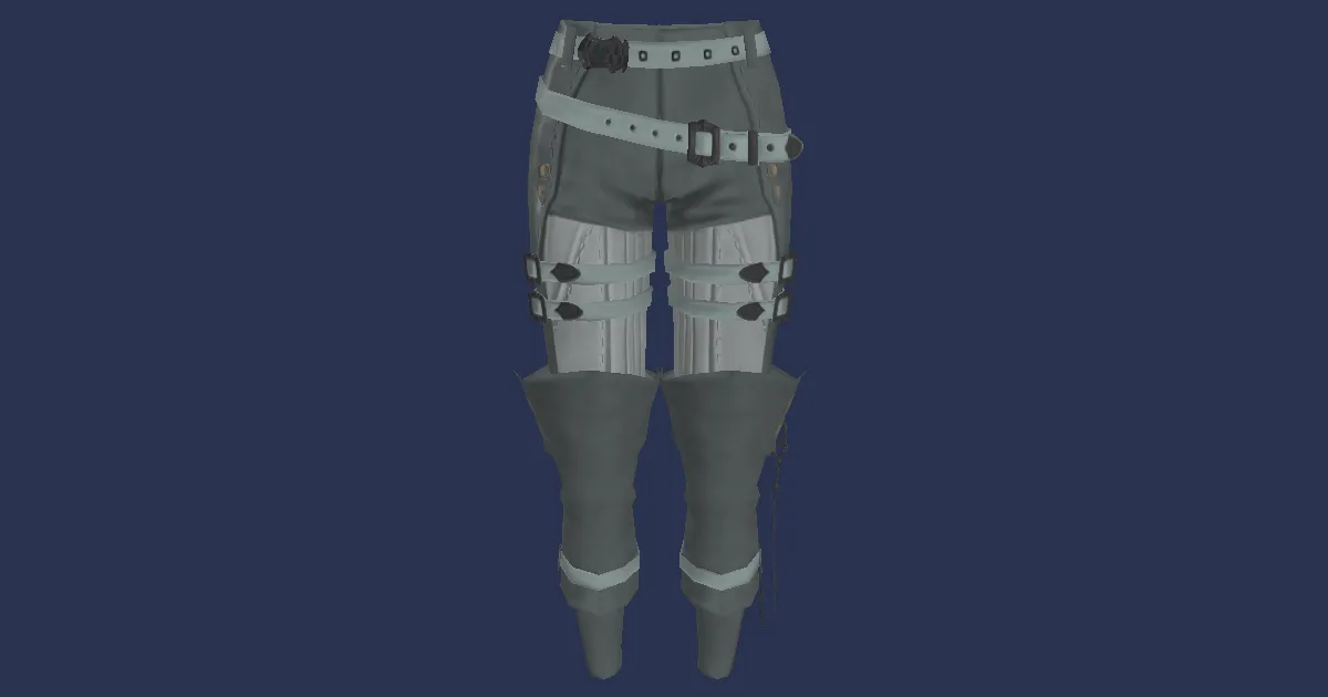 3D-Ansicht von Bergkrötenleder-Hose der Heilung