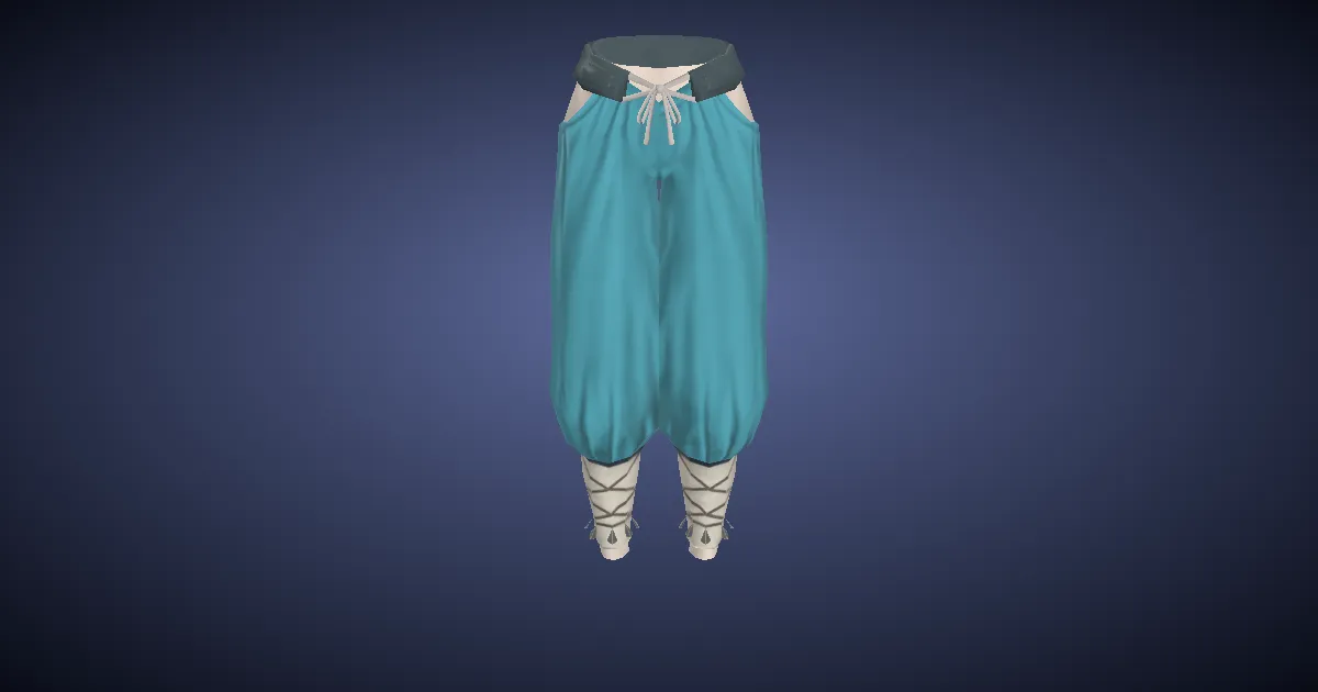Snow Linen Bottoms of Gathering - 3D render