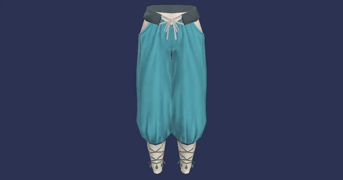 3D-Ansicht von Schneeleinen-Hose des Eifers