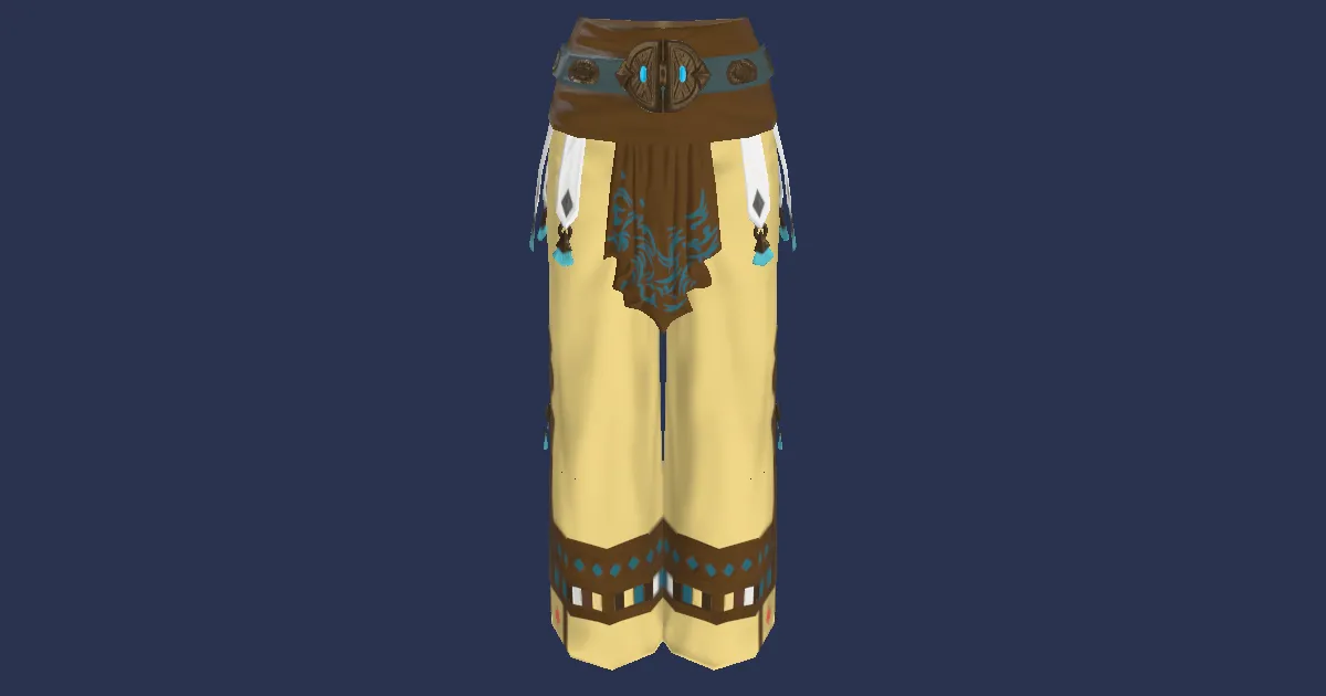 Kudzu Culottes of Gathering - 3D render
