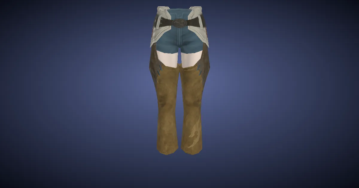 Gyuki Leather Chaps - 3D render