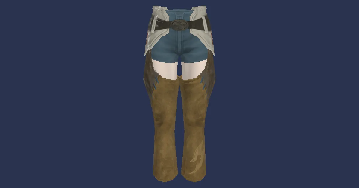 Gyuki Leather Chaps - 3D render