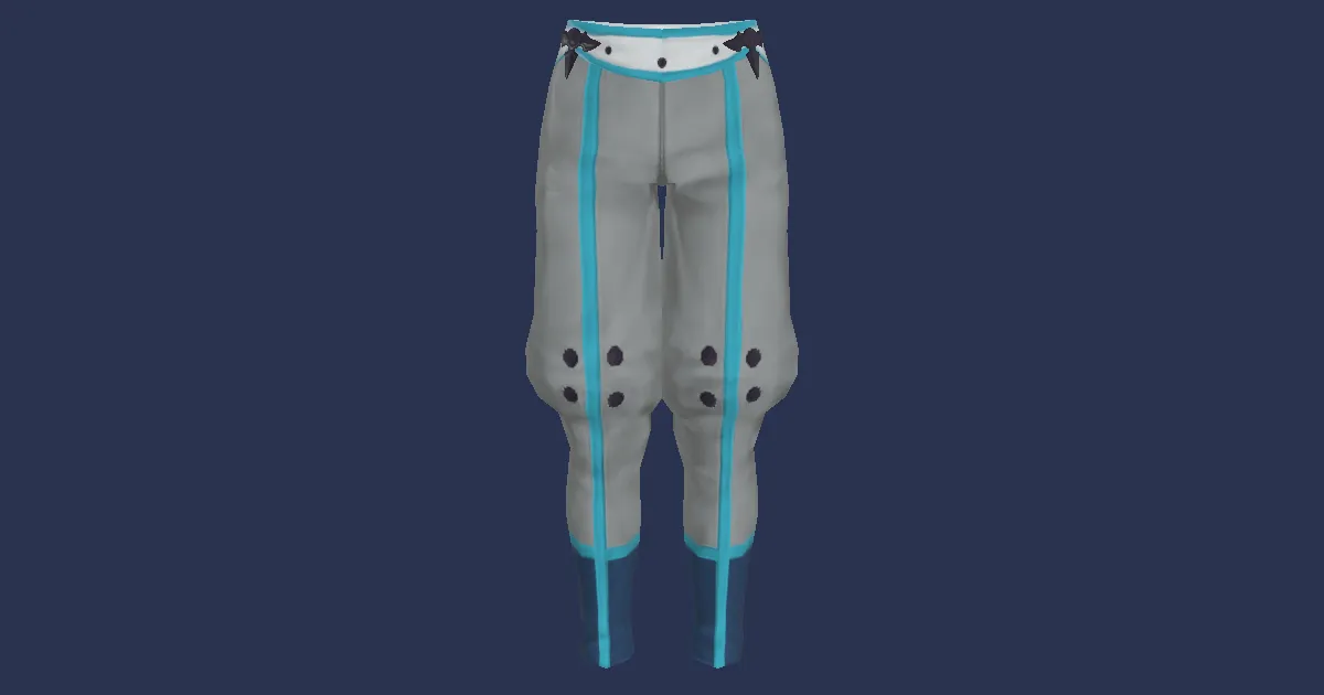 3D-Ansicht von Saigaleder-Hose der Verteidigung