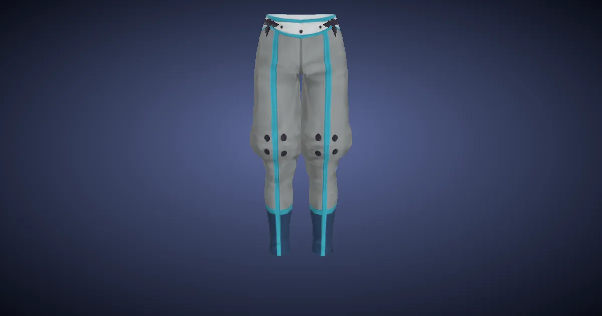 Rendu 3D de Pantalon de protecteur en cuir de saïga