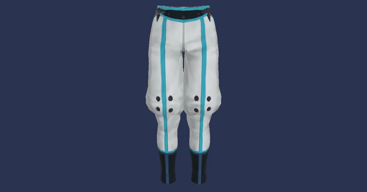 Rendu 3D de Pantalon d'abatteur en cuir de saïga