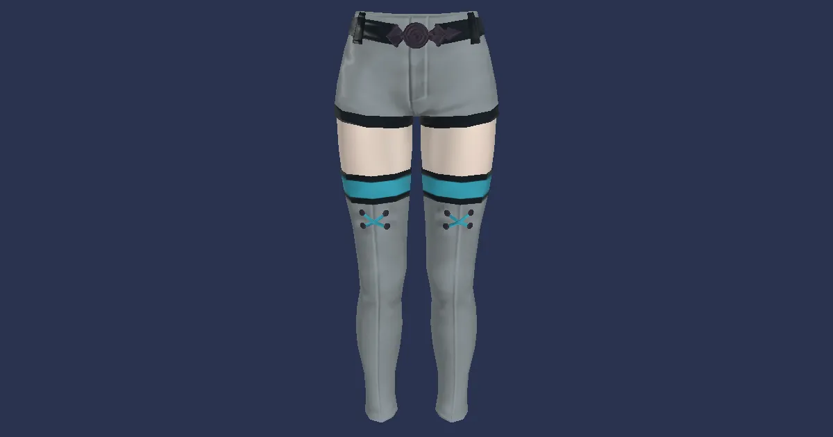 3D-Ansicht von Schneeleinen-Hose des Zielens