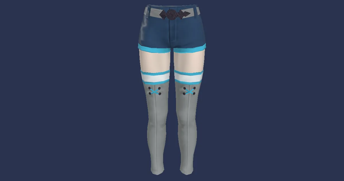 3D-Ansicht von Schneeleinen-Hose des Schlagens