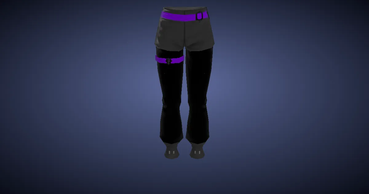 3D-Ansicht von Donnersteppenseiden-Hose des Spähens