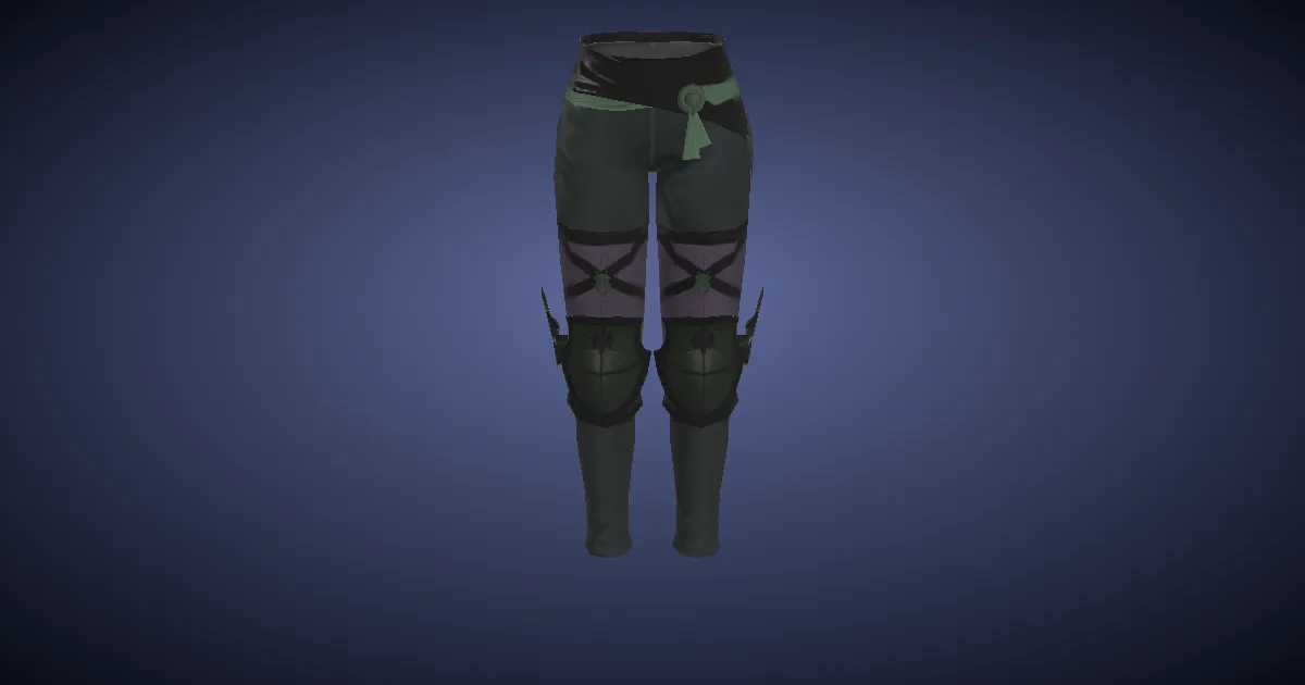 Rendu 3D de Pantalon de pisteur en mûrier à papier