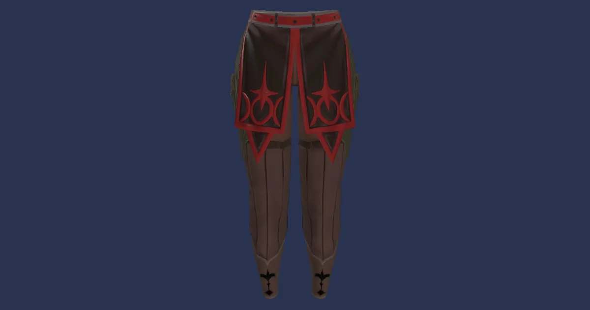 3D-Ansicht von Modifizierte Dunkelschatten-Reiterhose der Heilung