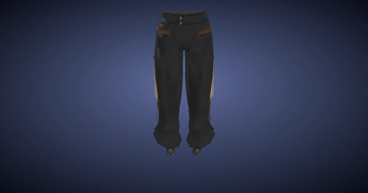 Dwarven Cotton Trousers - 3D render