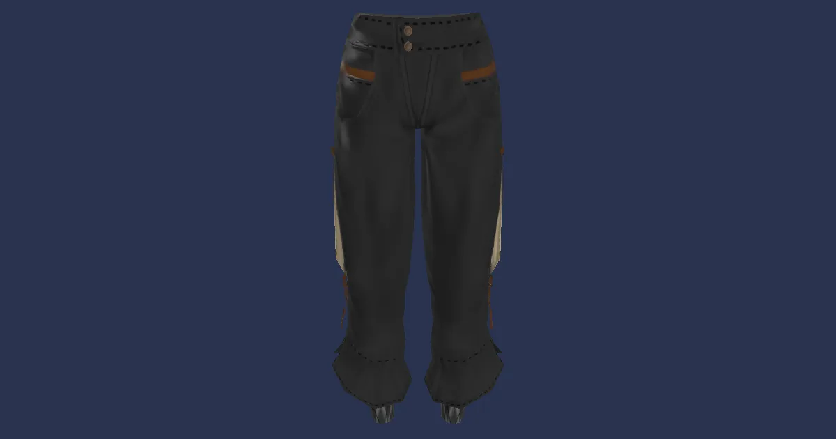 Dwarven Cotton Trousers - 3D render