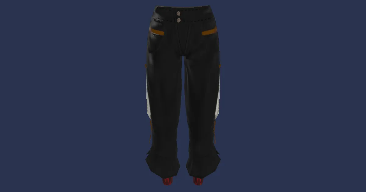 Snow Cotton Trousers - 3D render