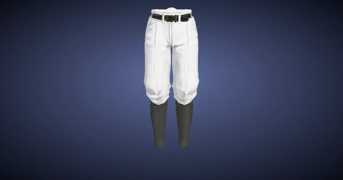 3D-Ansicht von Schneebaumwoll-Reiterhose
