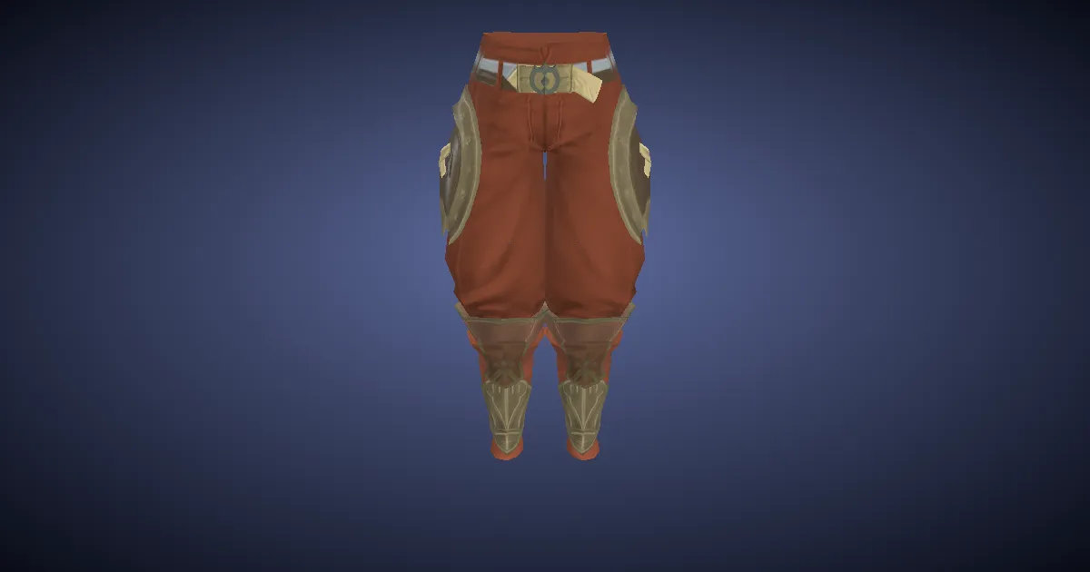 Dwarven Cotton Gaskins of Aiming - 3D render