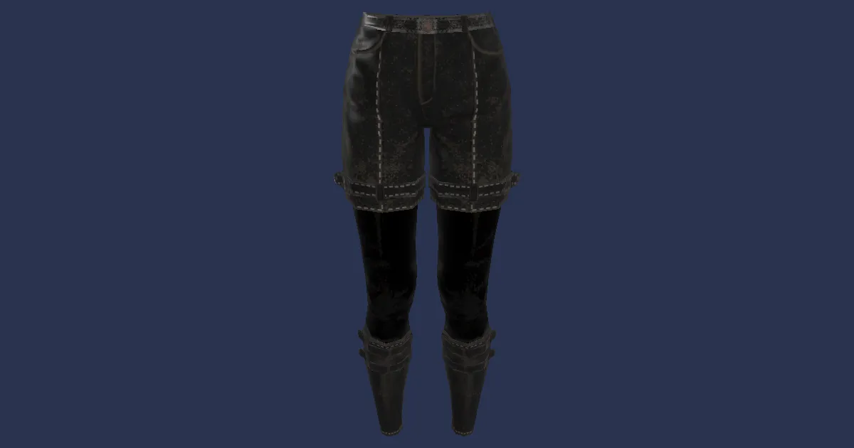 Rendu 3D de Bas d'uniforme YoRHa type 53 : unité de tir