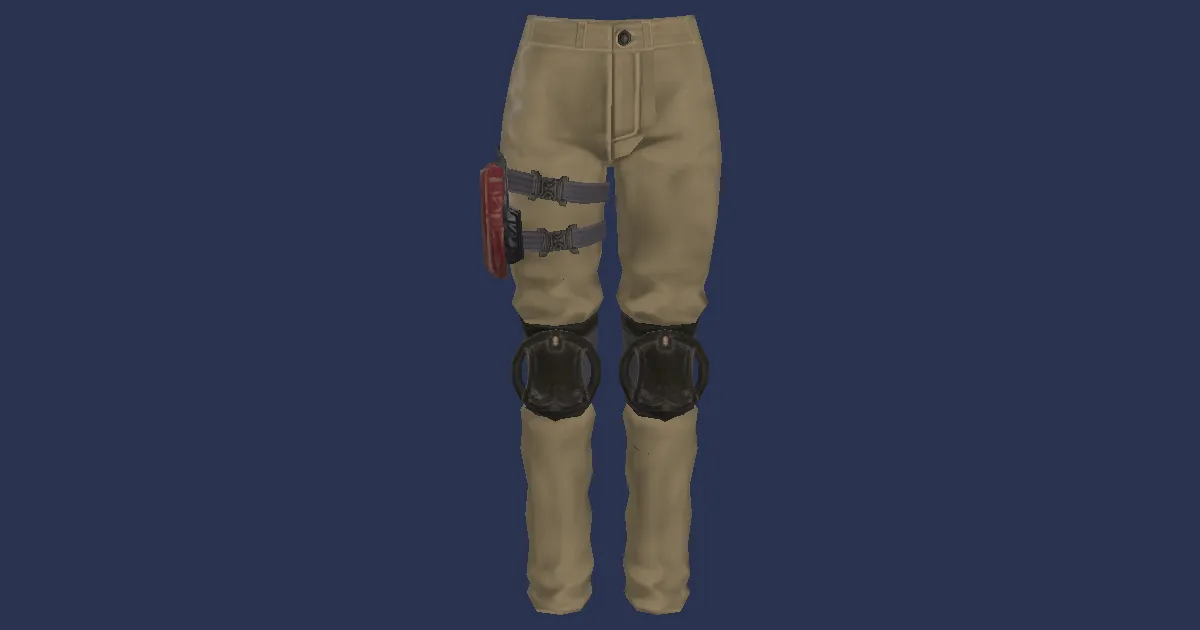 Rendu 3D de Bas d'uniforme d'androïde rétro : unité de tir