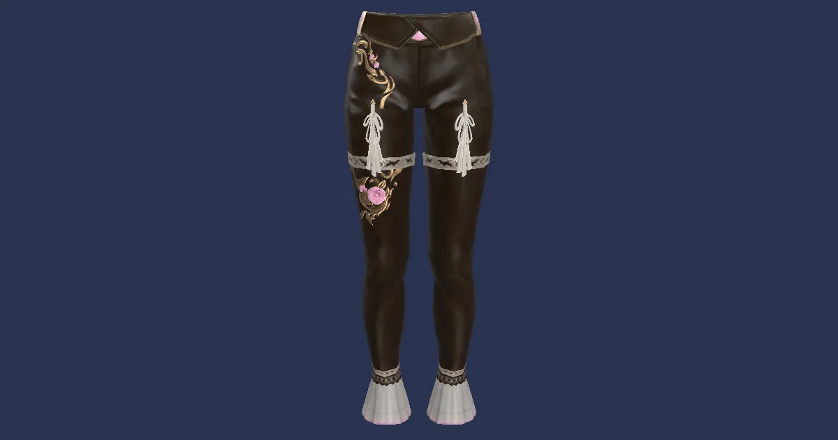 Rendu 3D de Pantalon de pisteur de courtisan assidu amélioré