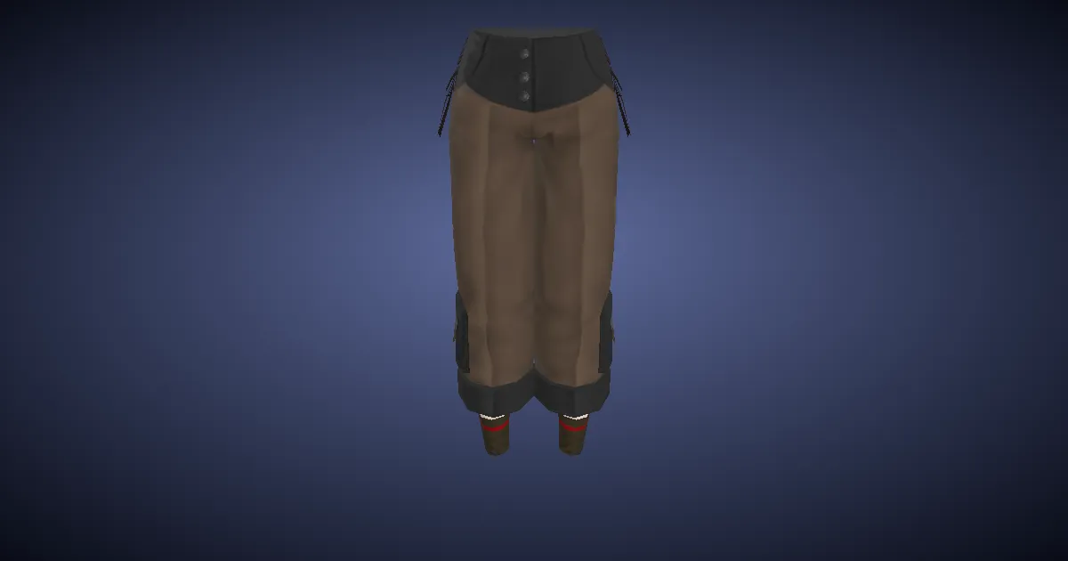 Cropped Twinsilk Slops - 3D render