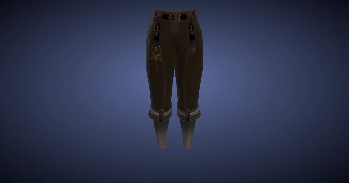 Rendu 3D de Pantalon de messager de la Valention