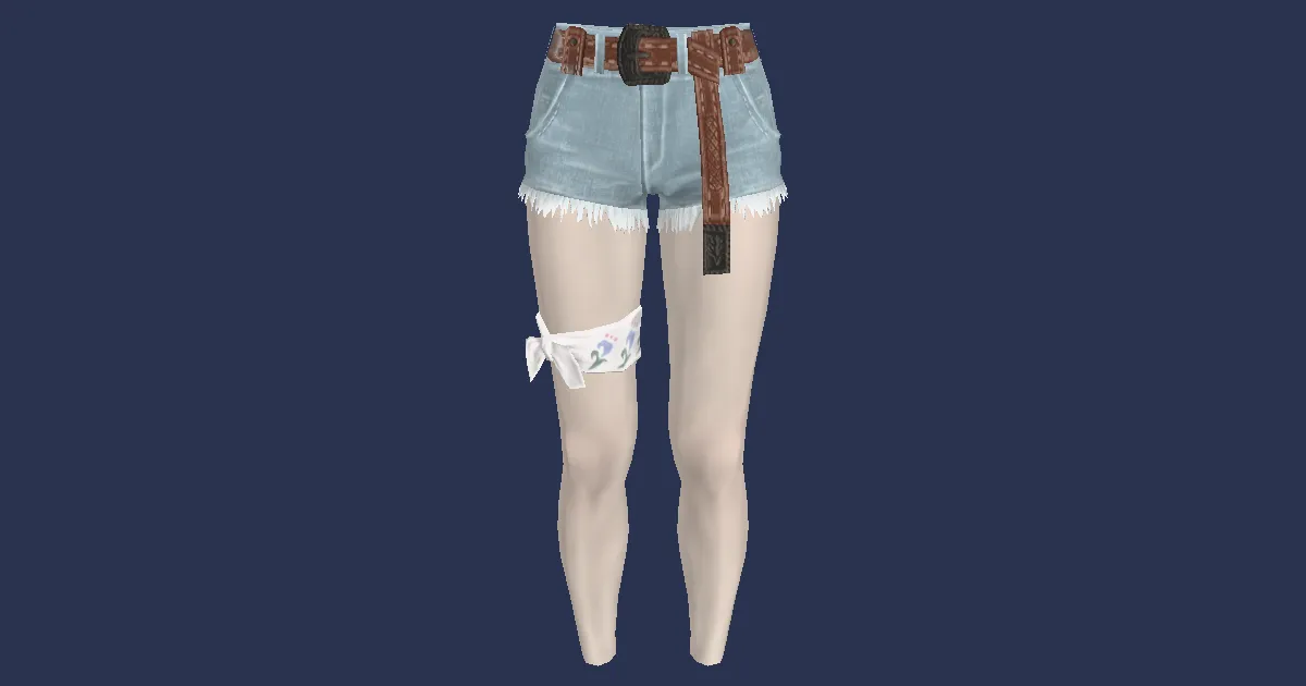 Rendu 3D de Short de fermier insulaire