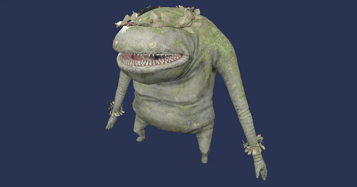 Goobbue couronné en 3D