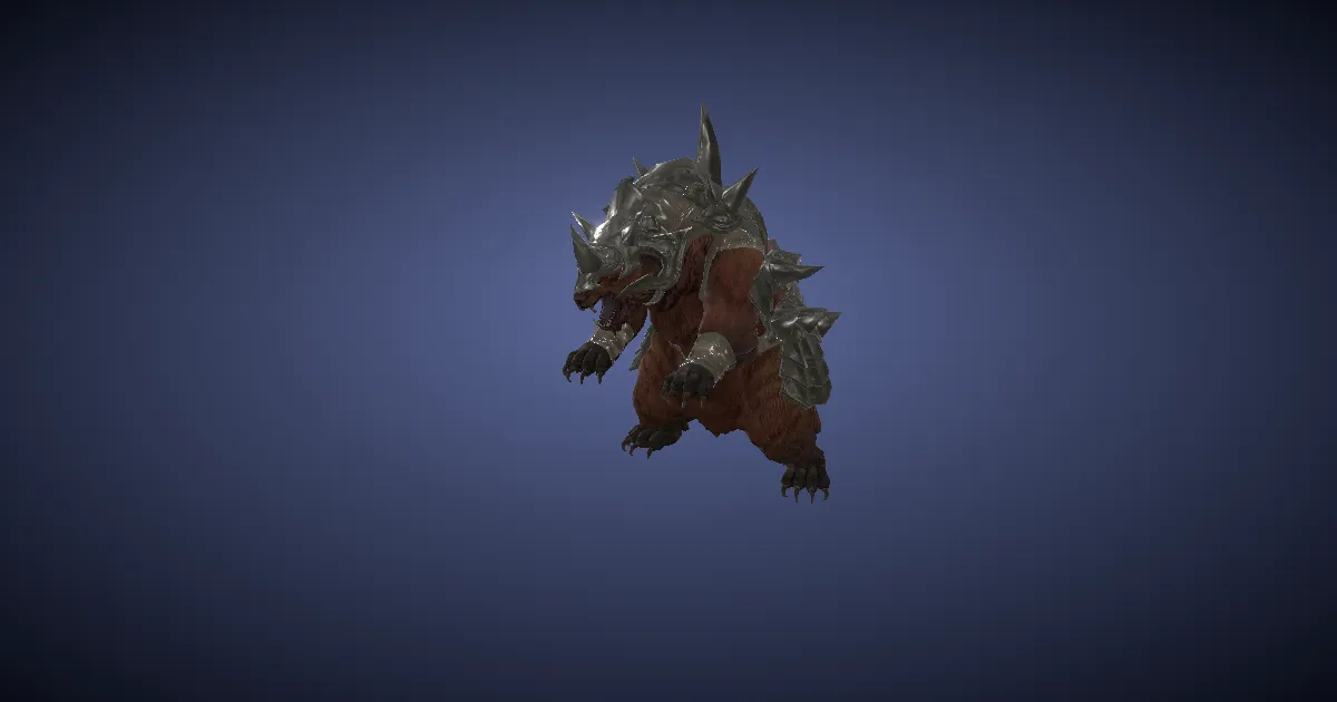 Battle bear in 3D