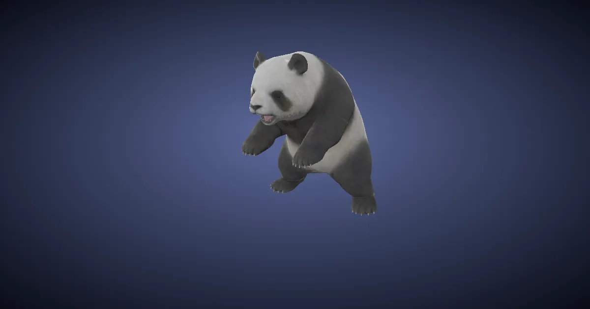 Mystic panda in 3D