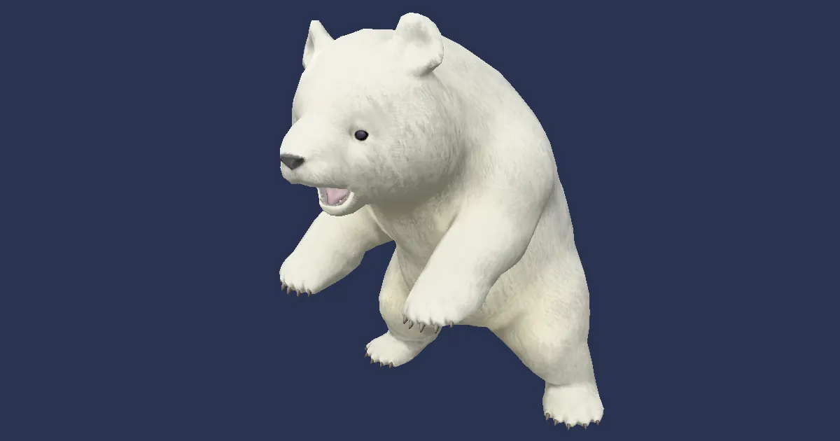 Polar bear in 3D