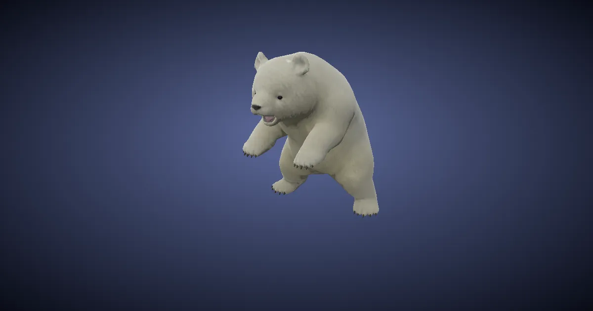 Polar bear in 3D