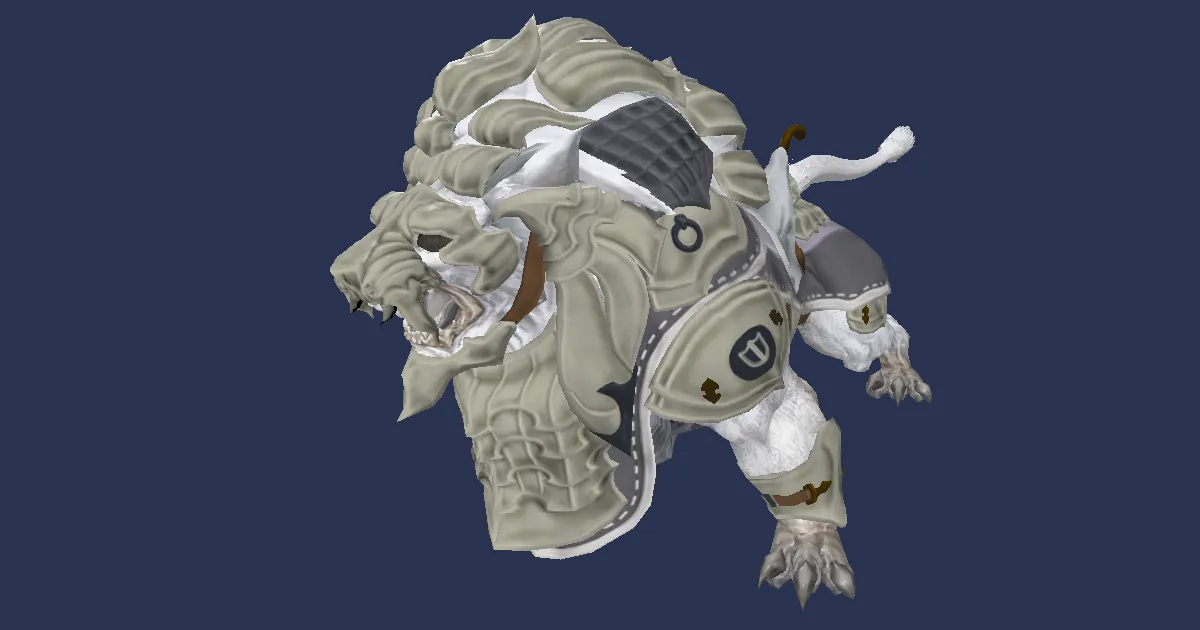 Battle lion in 3D
