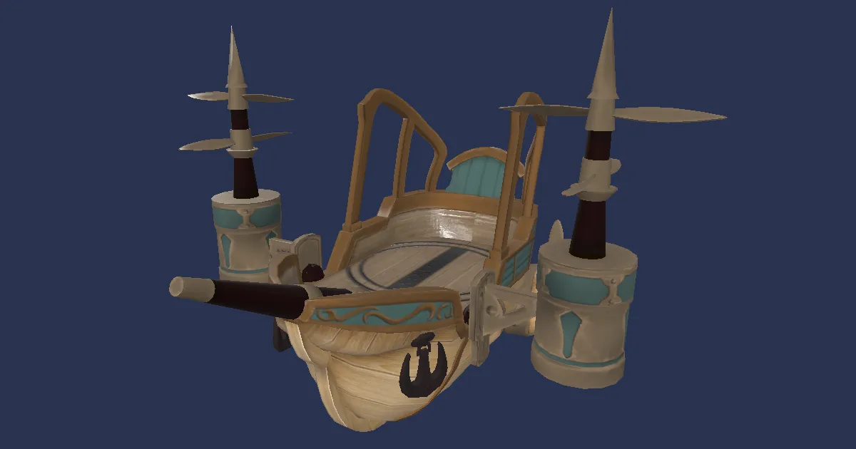 Gloria-Luftschiff in 3D