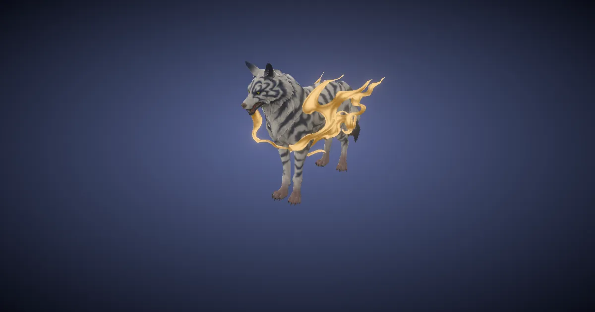 Auspicious kamuy in 3D