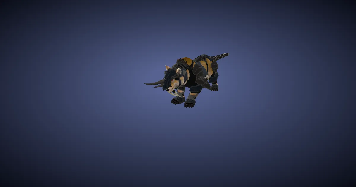 Kampftiger in 3D