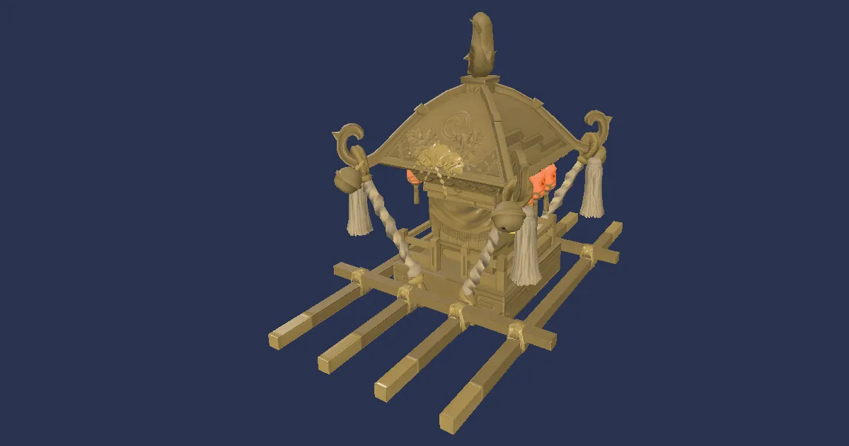 Gold-Mikoshi in 3D